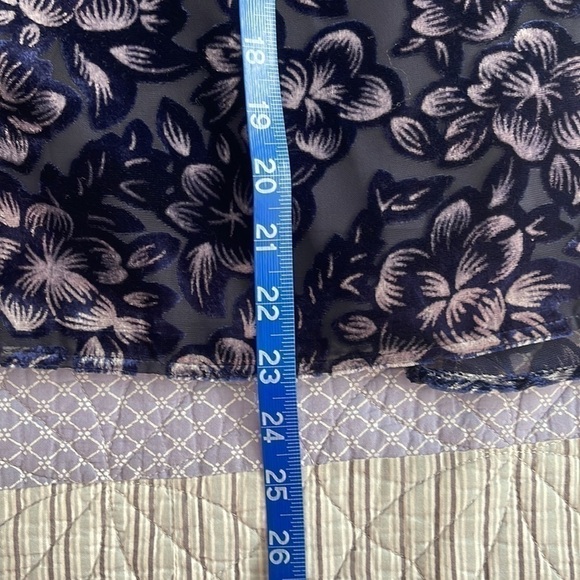 N.W.T Drew Alina Navy Blue Velvet Halter Top size L - Picture 9 of 10